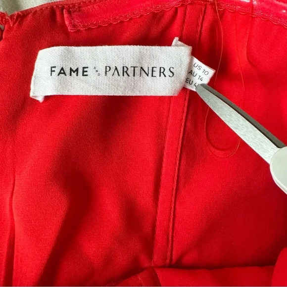 Fame and Partners Tiered Strapless Dress in Red Size 10 - Picture 5 of 11